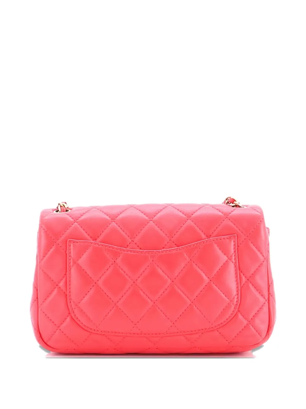 Pre-owned Chanel Pearl Crush Flap Bag Quilted Lambskin Mini Crossbody Bag In Red
