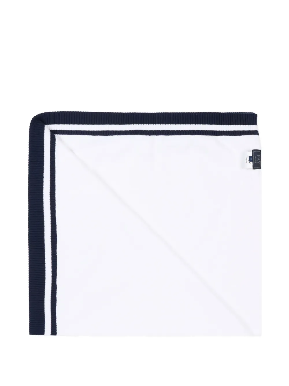 Fay Logo-detail Stripe Blanket In White