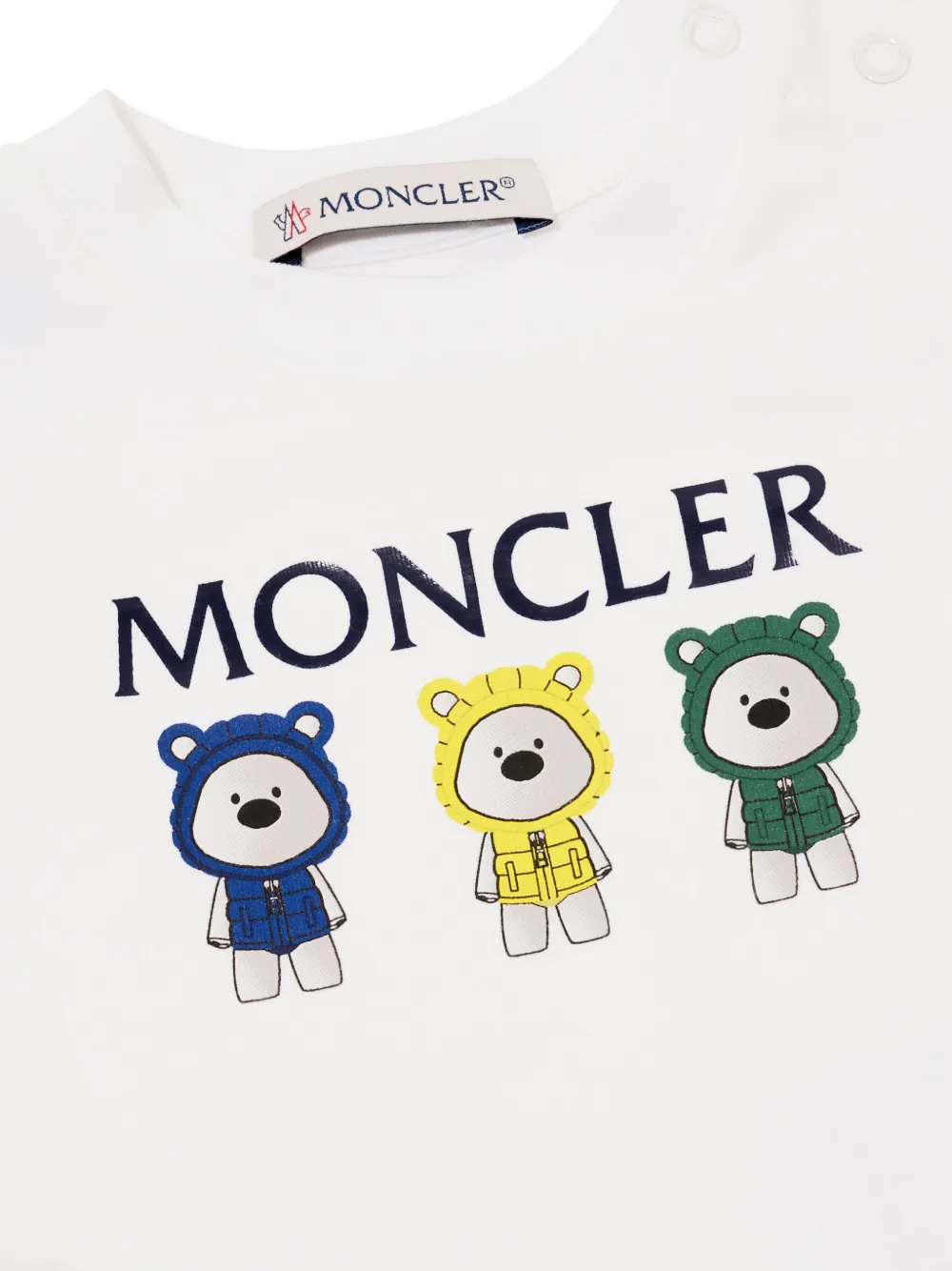 Moncler Enfant Bear-print Baby Set - White 