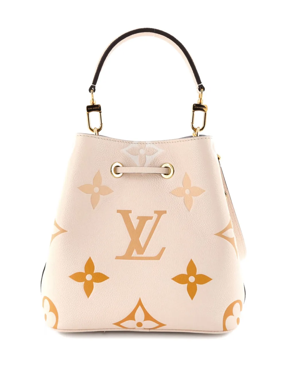 Pre-owned Louis Vuitton Neonoe Handbag By The Pool Monogram Empreinte Giant Bb Bucket Bag In Neutral