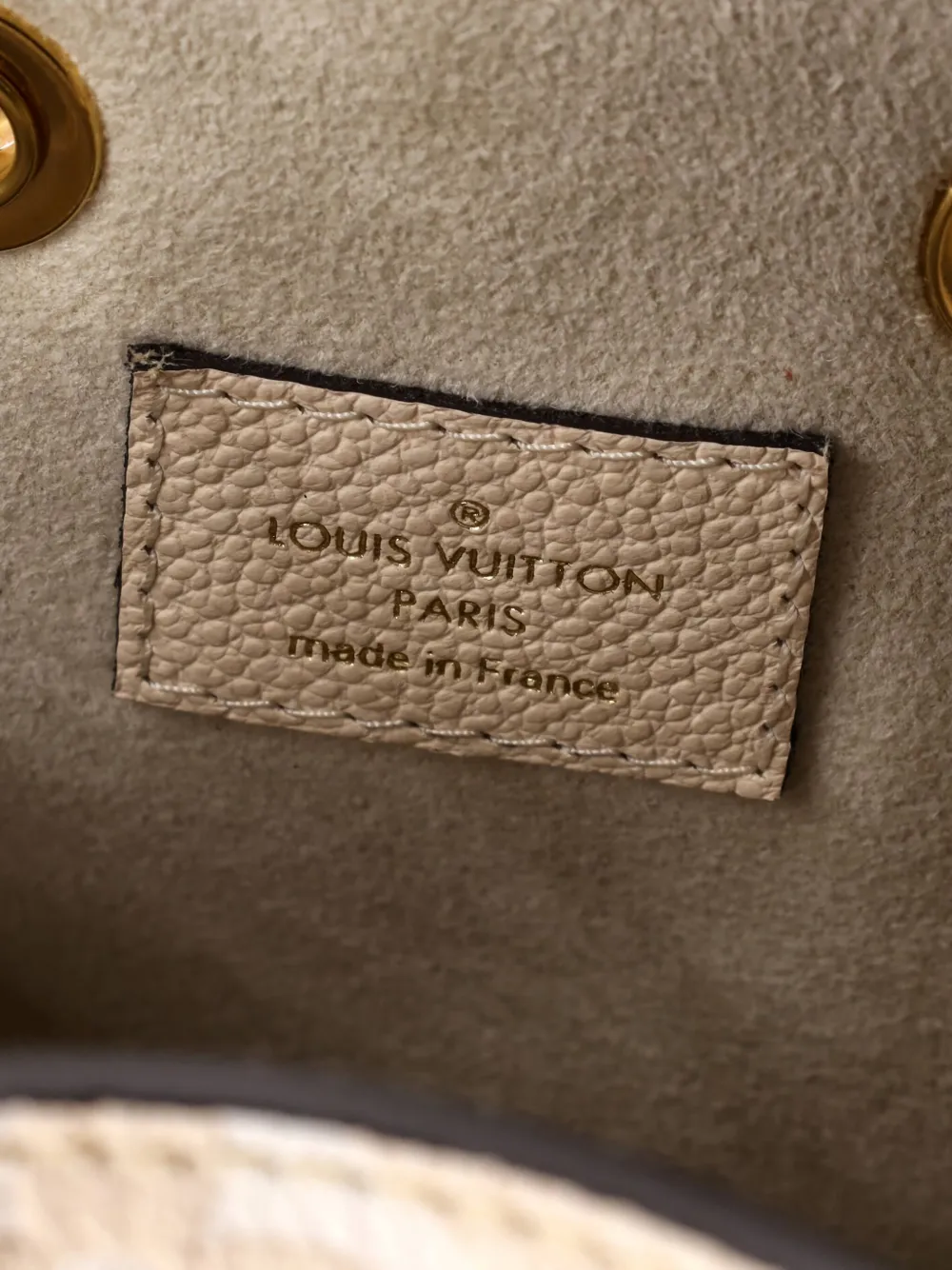 Pre-owned Louis Vuitton Neonoe Handbag By The Pool Monogram Empreinte Giant Bb Bucket Bag In Neutral