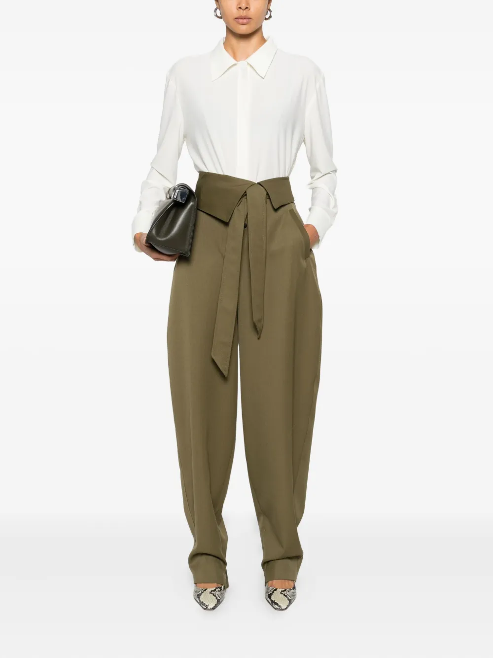 Norma Kamali Boyfriend Nk collared shirt - Beige