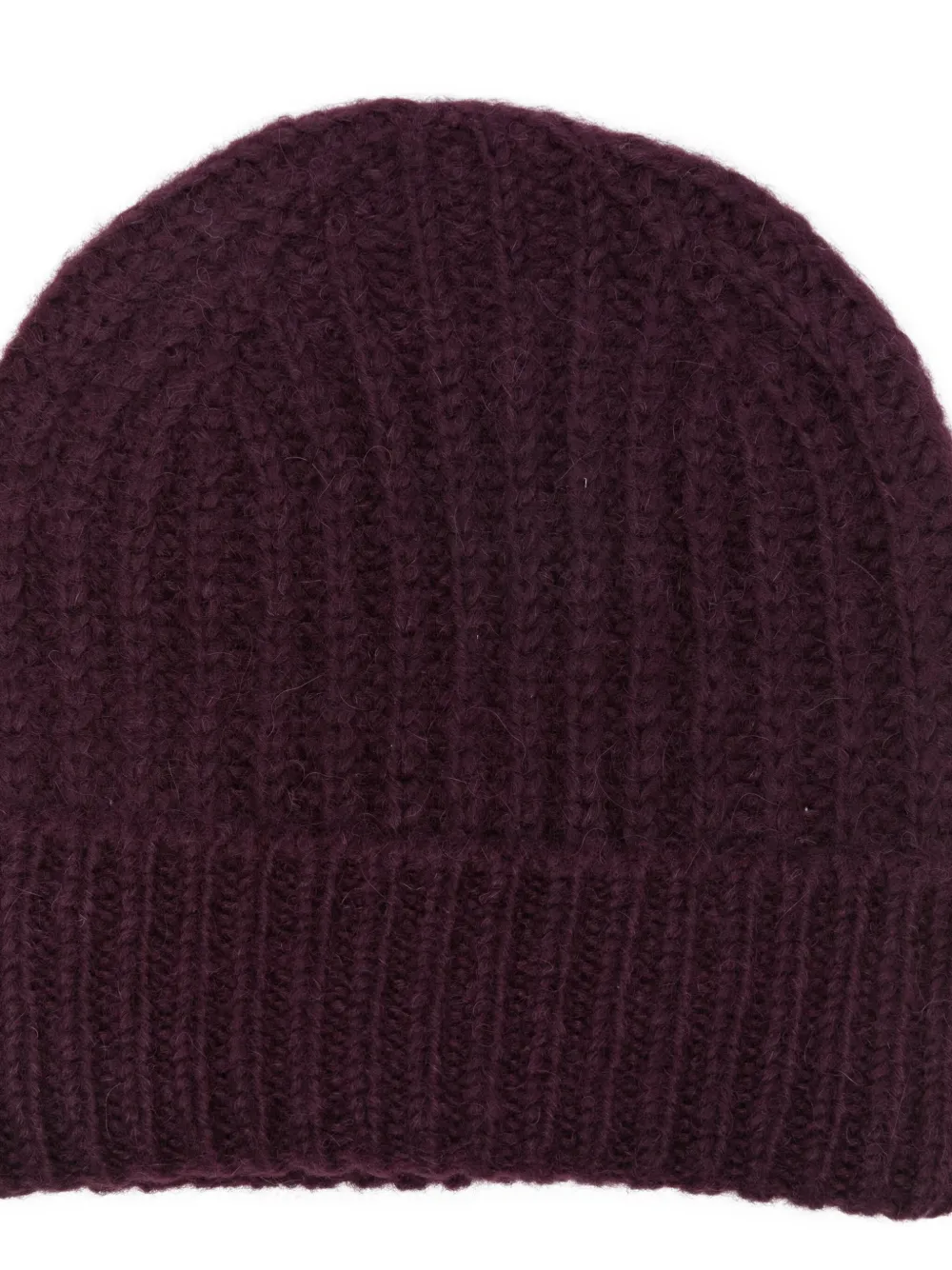 Closed Geribbelde muts Rood