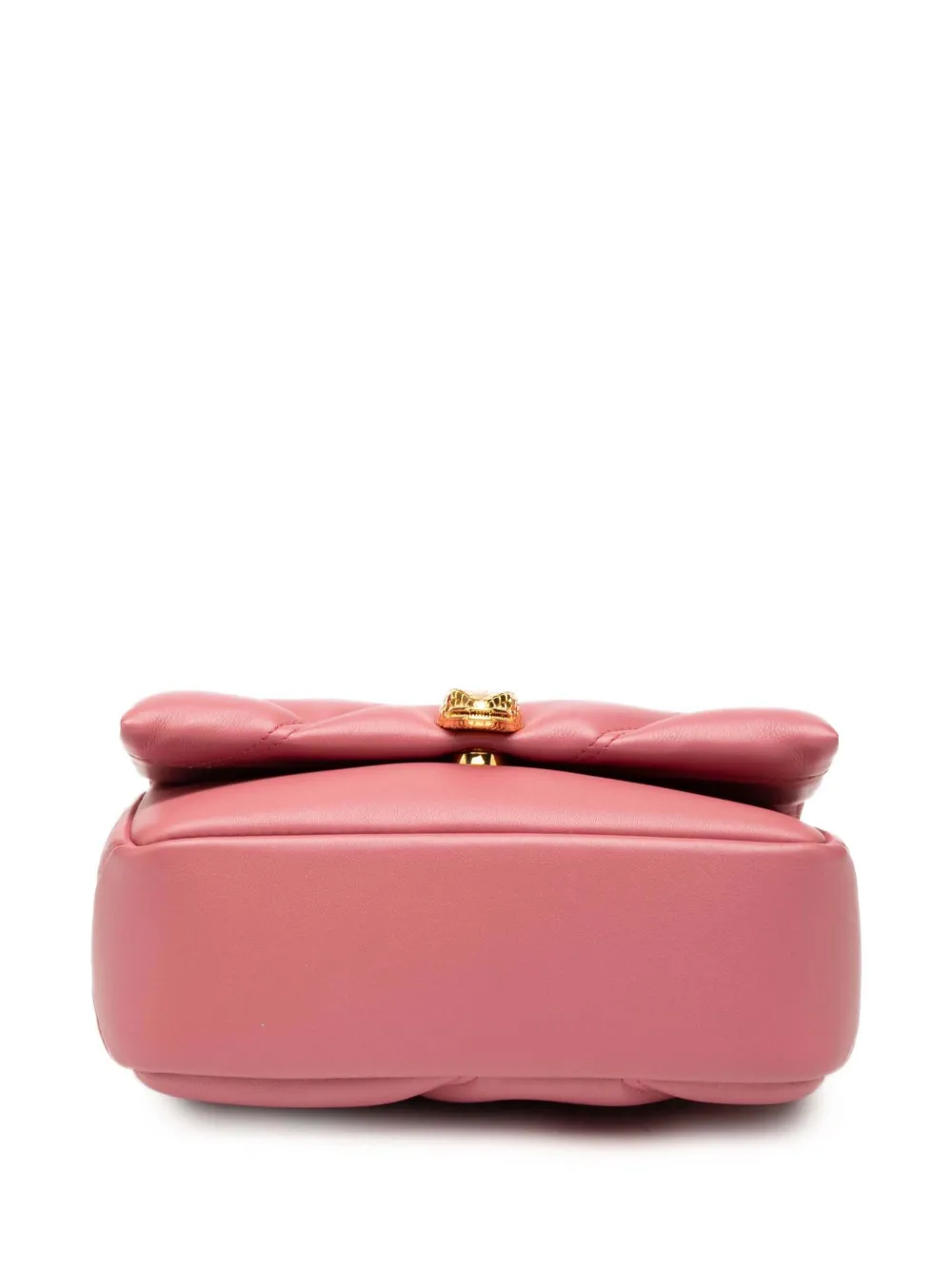 Pre-owned Bvlgari 2010-2025 Mini Leather Serpenti Cabochon Satchel In Pink