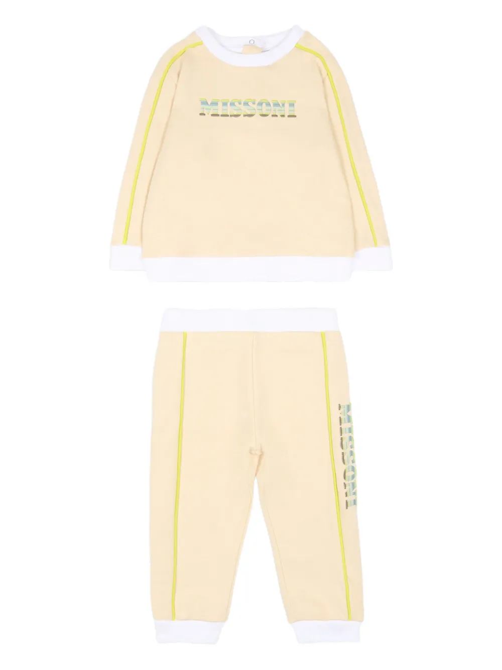Missoni Kids logo-detail tracksuit - Toni neutri
