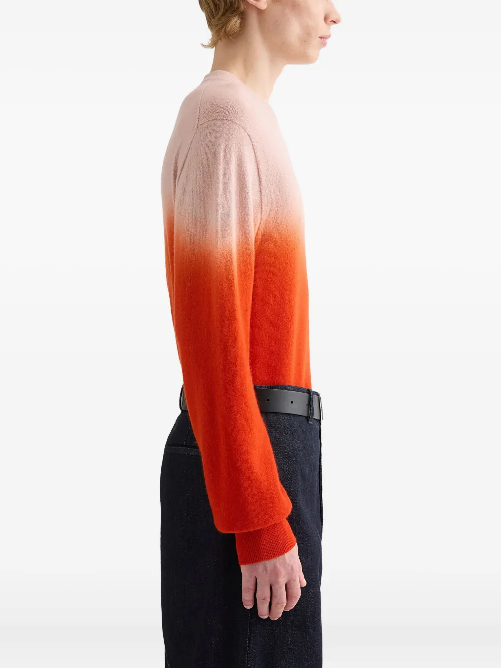 Jil Sander Lichtgewicht wollen trui met ronde hals Oranje