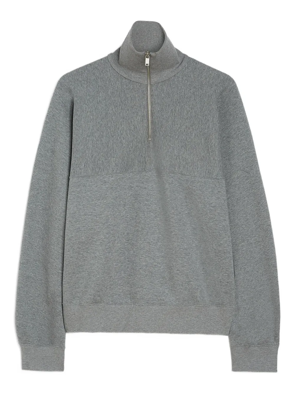 Jil Sander Felpa a collo alto con zip | grigio | Image 1