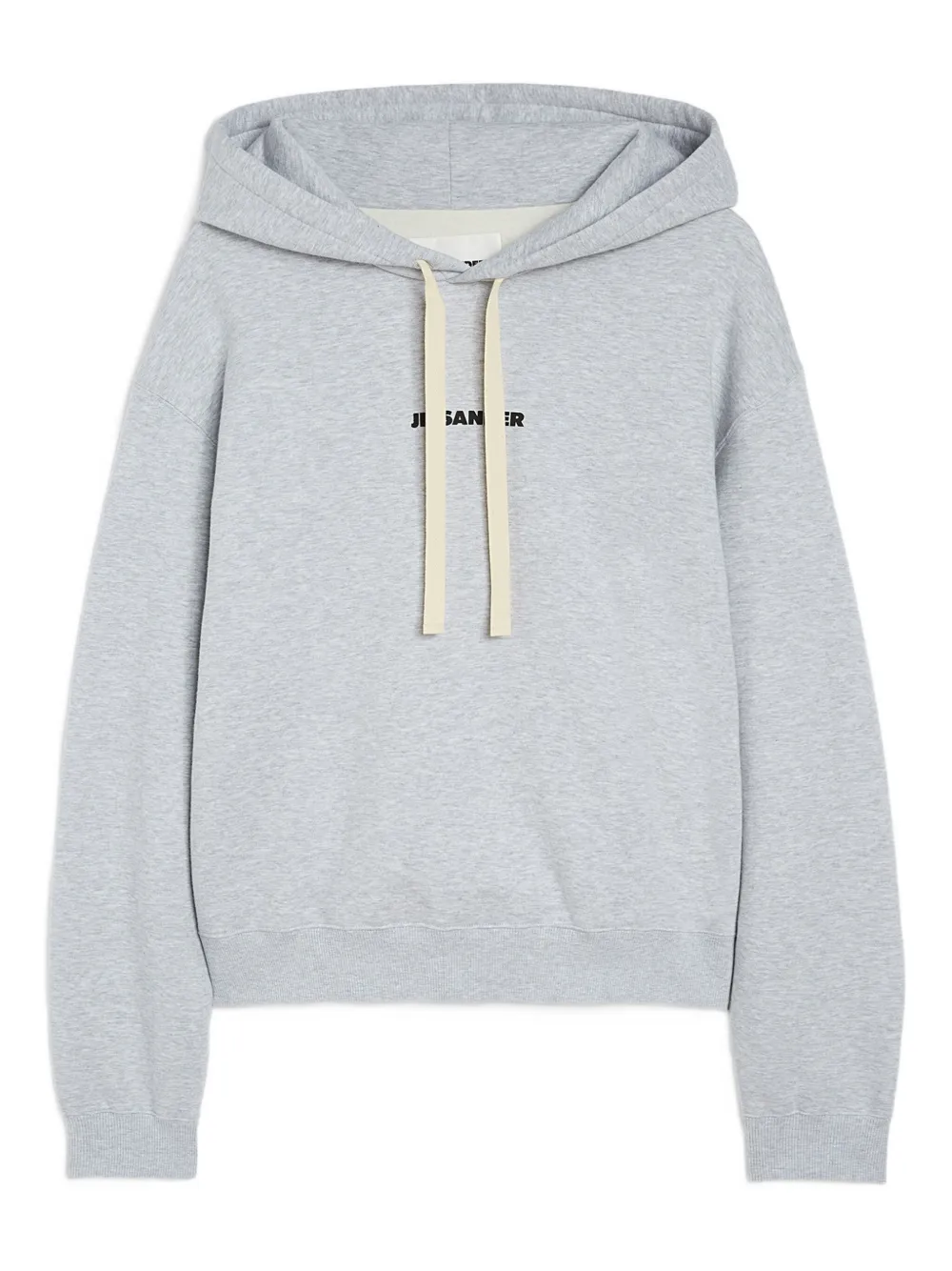 Jil Sander Felpa con cappuccio e logo - Grigio