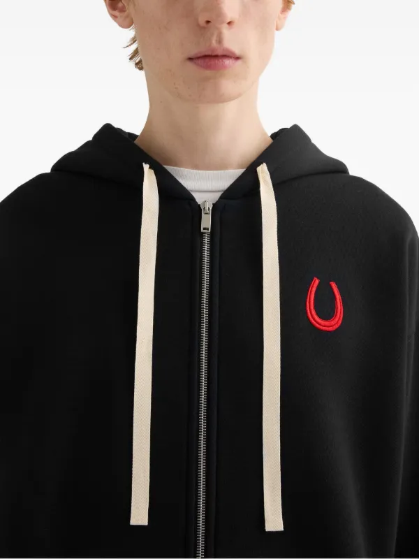 JILL SANDER ジップアップ　ブラック　パーカー 美品　サイズL　美品 ZIP UP SWEATSHIRT W/HOODIE | JIL SANDER(ジルサンダー) / トップス