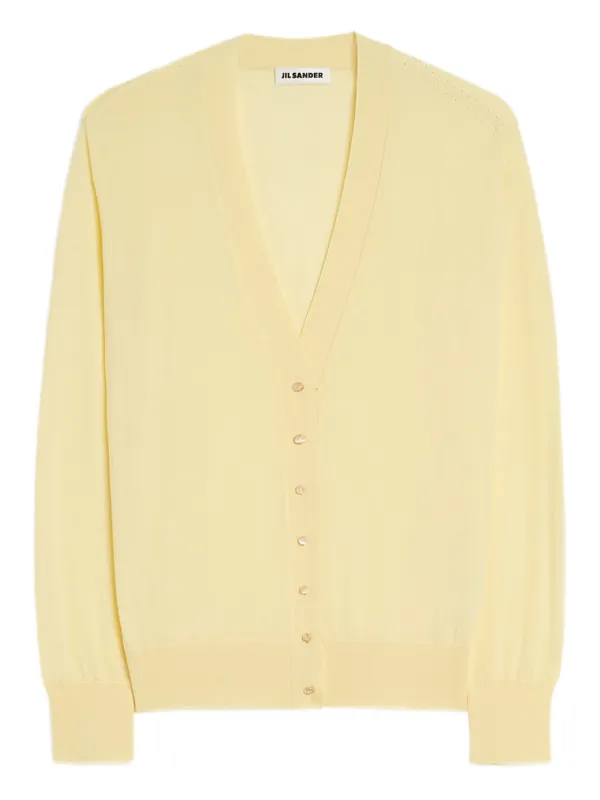 Jil Sander Vネック カーディガン | イエロー | FARFETCH JP