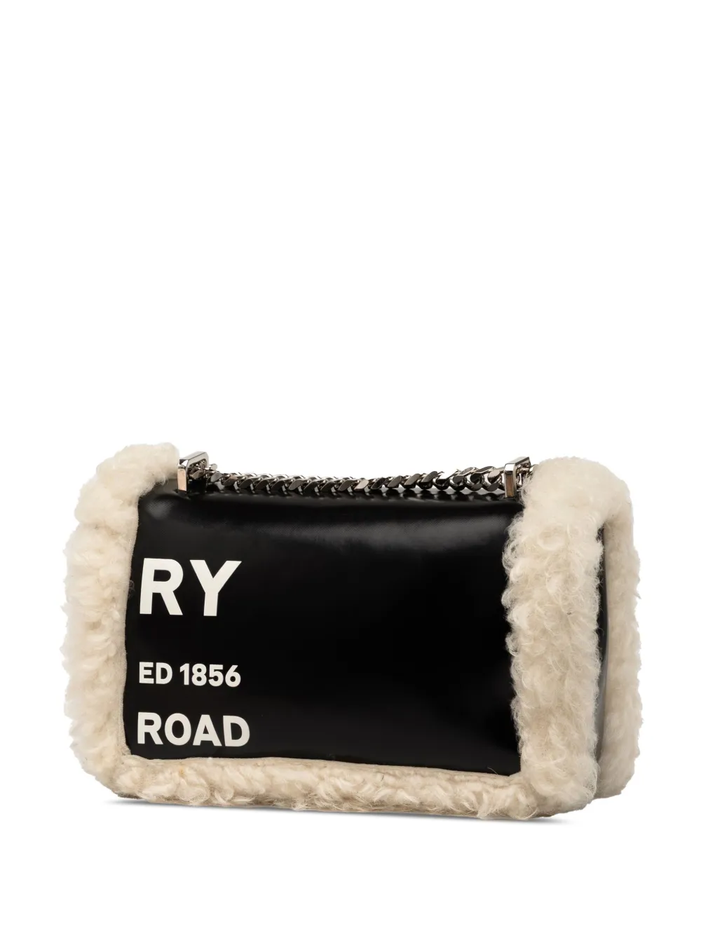  Burberry Pre-owned Bandolera Lola Pequeña De Lona Revestida Con Ribete De Pelo 2018-2025 - Negro 