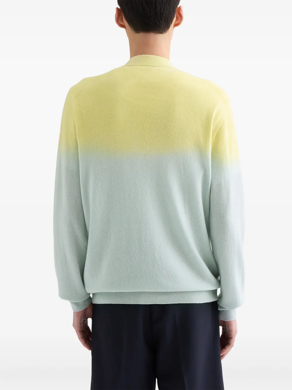 Jil Sander Lichtgewicht wollen vest met V-hals Blauw
