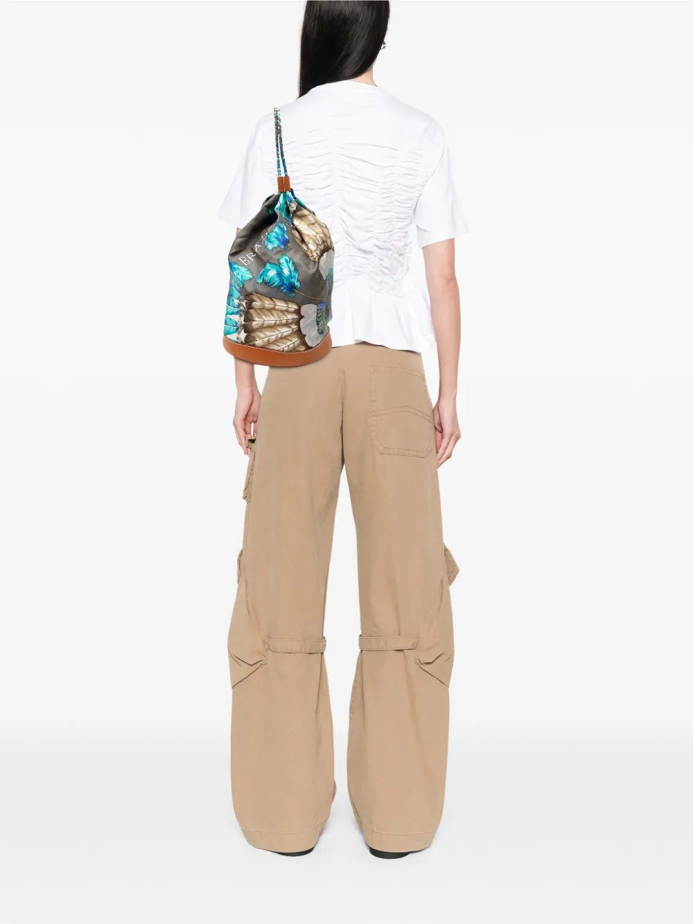 Hermès Pre-Owned mochila Brazil Sac Soie Cool 22 de seda 2014 | Estilos de archivo | Image 2