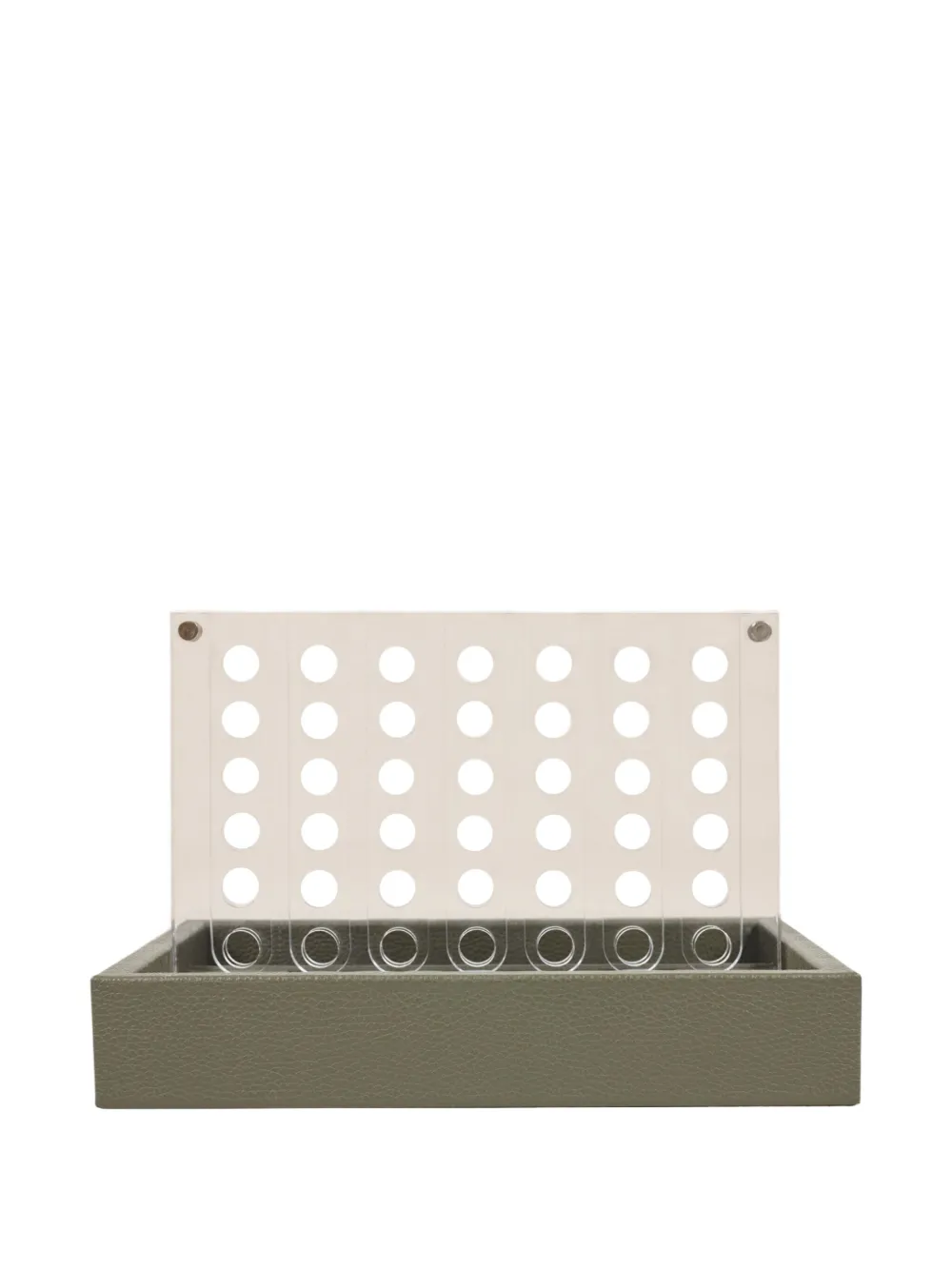 Hector Saxe Four In A Row Leather Game Set In Green