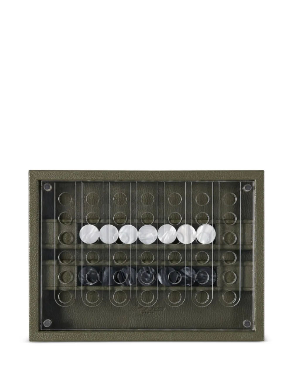 Hector Saxe Four In a Row leather game set | Green | Image 1