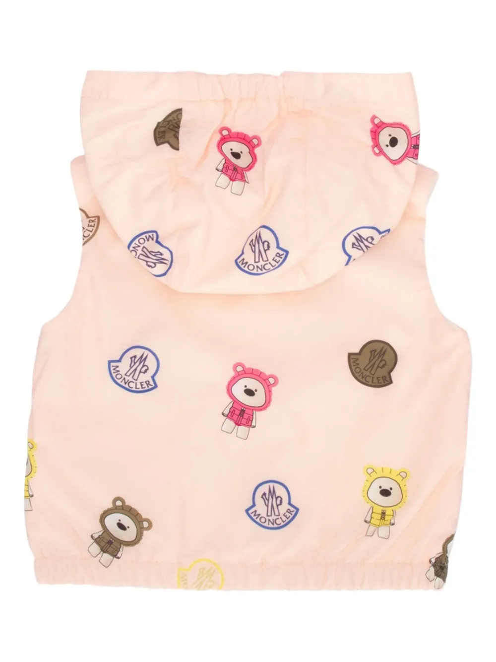Moncler Enfant Ailey hooded patterned gilet - Roze