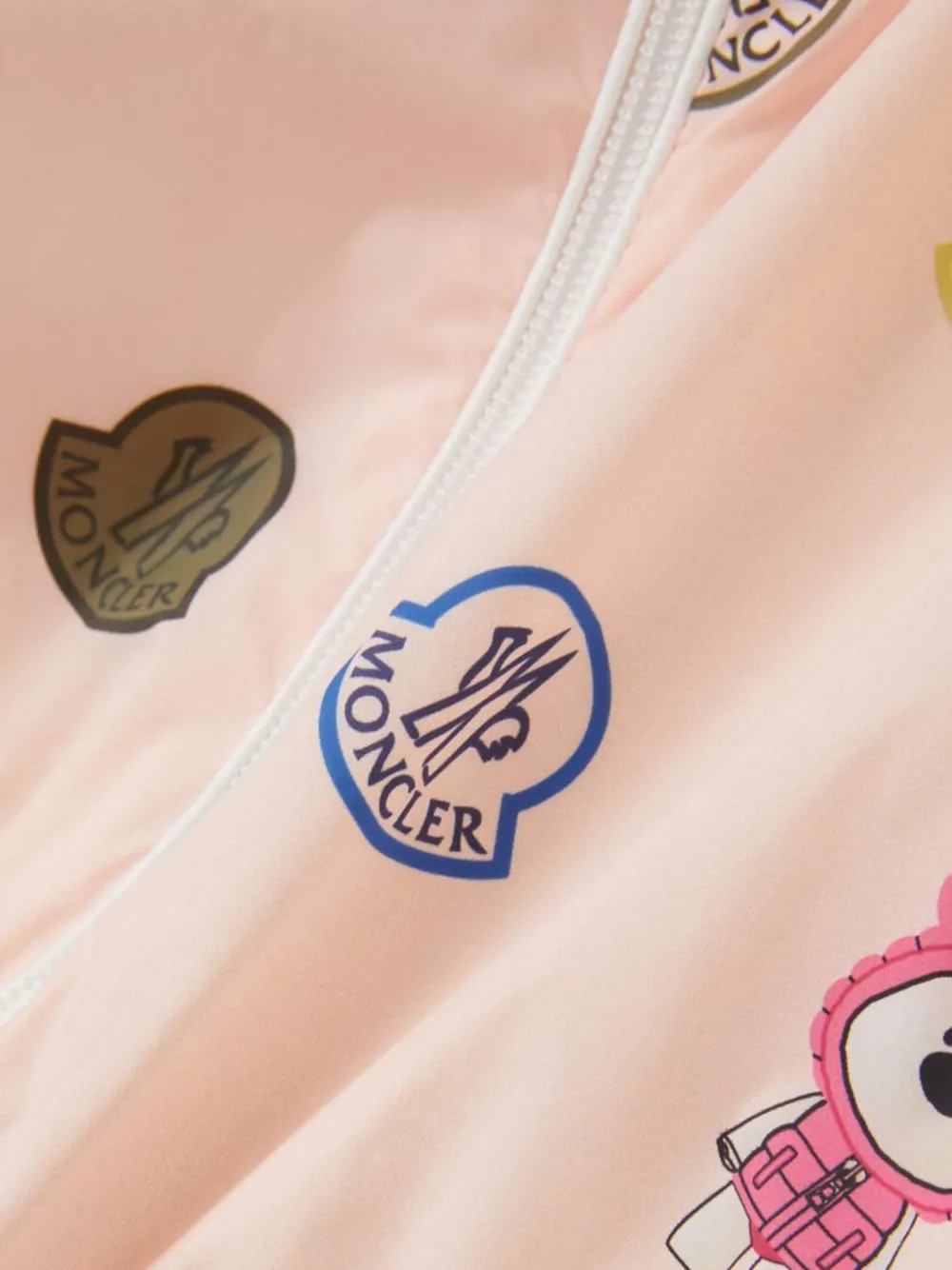 Moncler Enfant Ailey gilet met capuchon en patroon Roze
