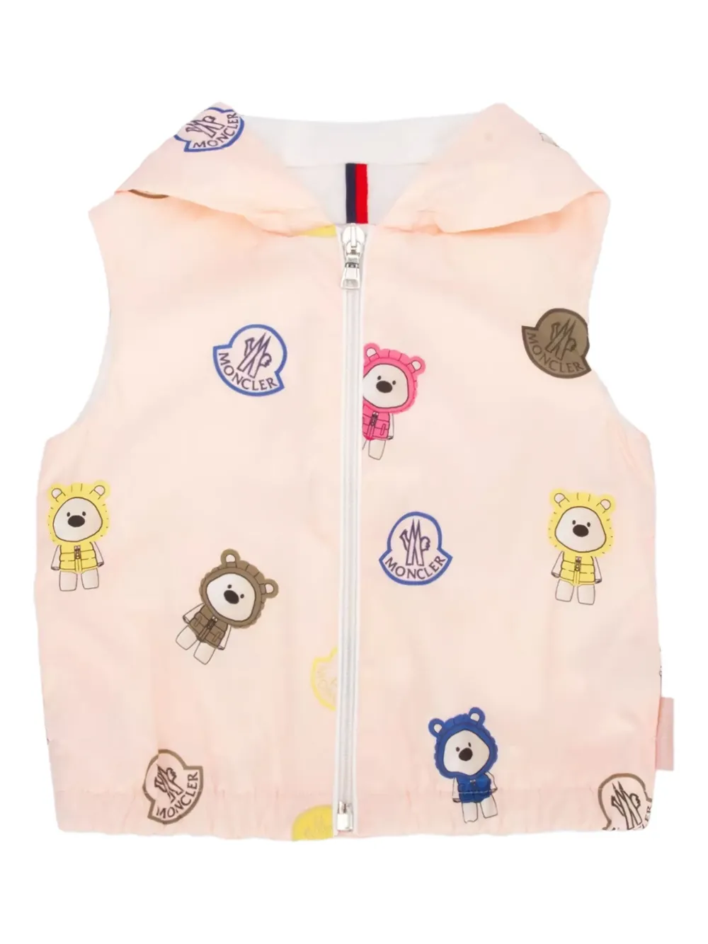 Moncler Enfant Ailey hooded patterned gilet | Pink | Image 1