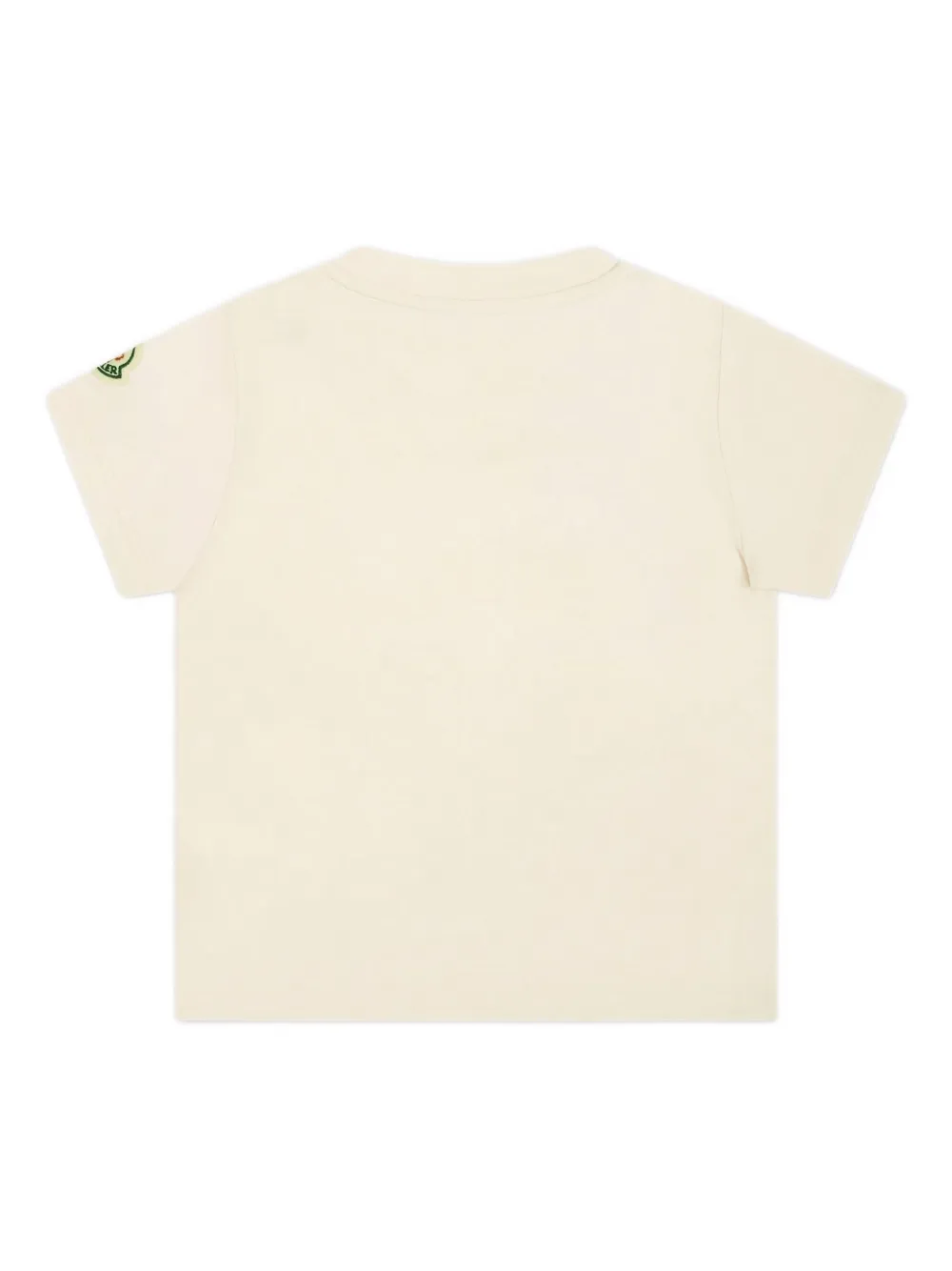 Moncler Enfant T-shirt met logopatch Beige
