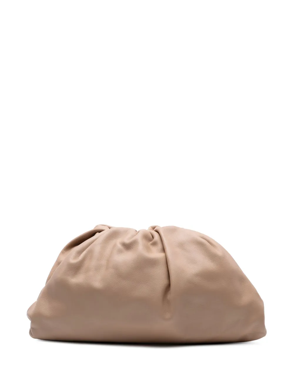 Pre-owned Bottega Veneta 2012-2025 Lambskin The Pouch Clutch Bag In Brown