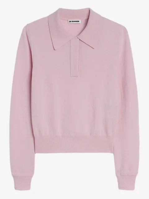 Jil Sander suéter estilo playera tipo polo de lana