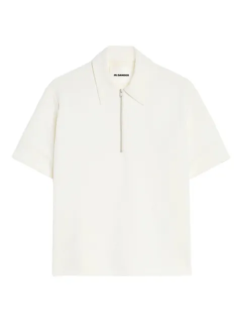 Jil Sander polo à logo brodé