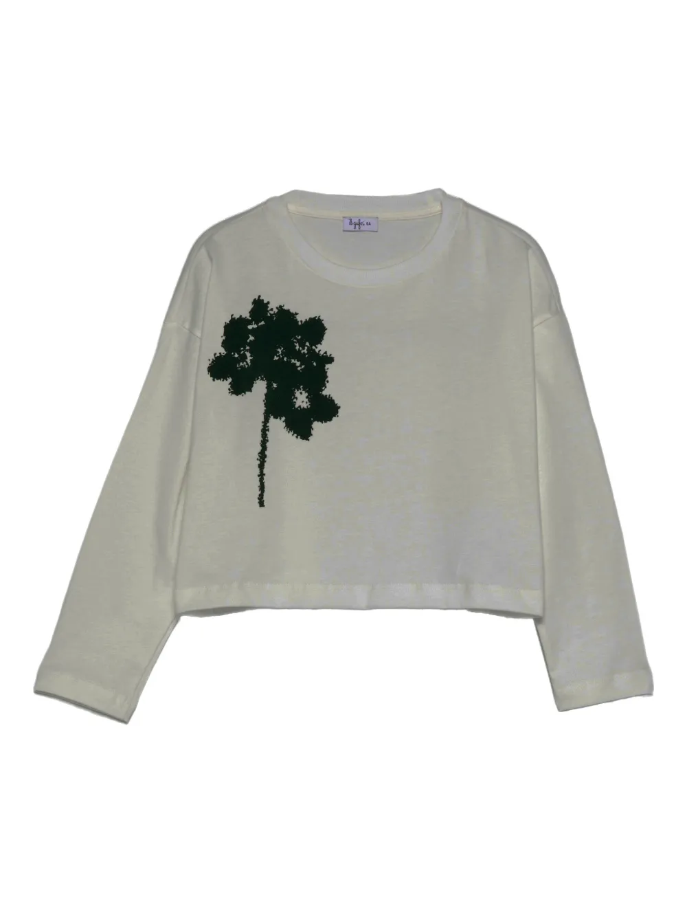 Il Gufo long-sleeve floqued-print T-shirt - Toni neutri