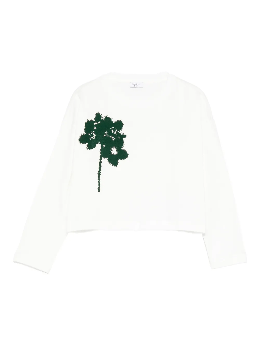 Il Gufo long-sleeve floqued-print T-shirt - Toni neutri