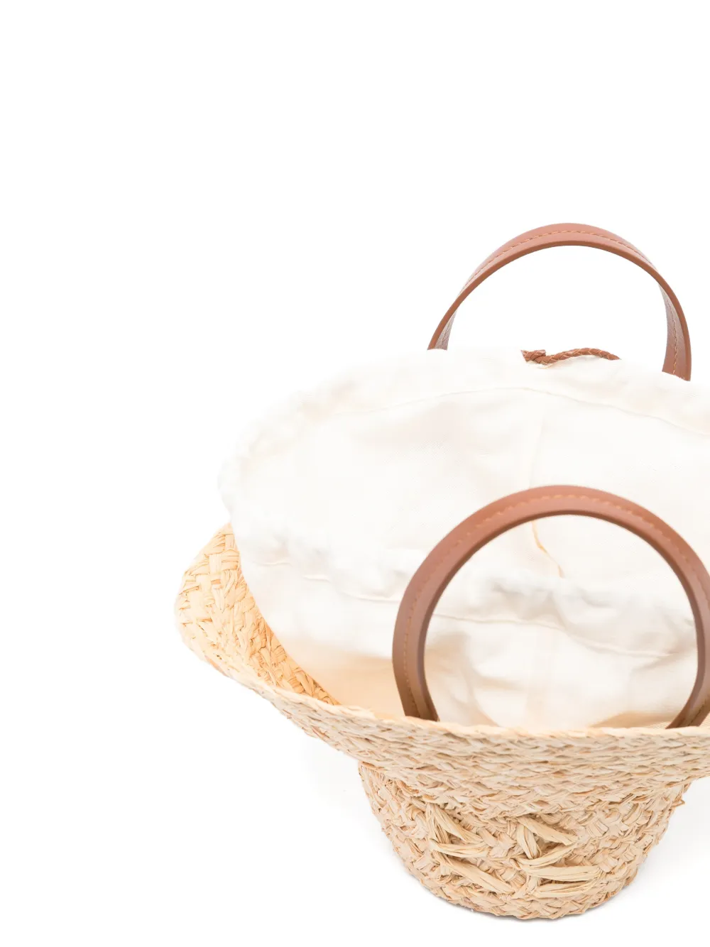 Ruslan Baginskiy Rieten shopper met hoedvorm Beige