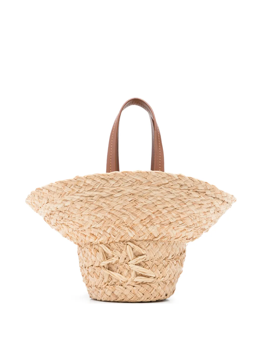 Ruslan Baginskiy hat-shaped straw tote bag - Toni neutri