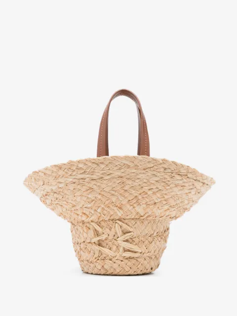 Ruslan Baginskiy sac cabas en paille à design de chapeau