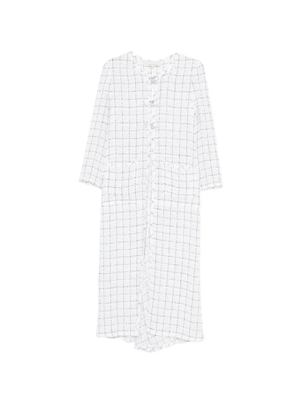 LIBEROWE check-pattern coat - Bianco