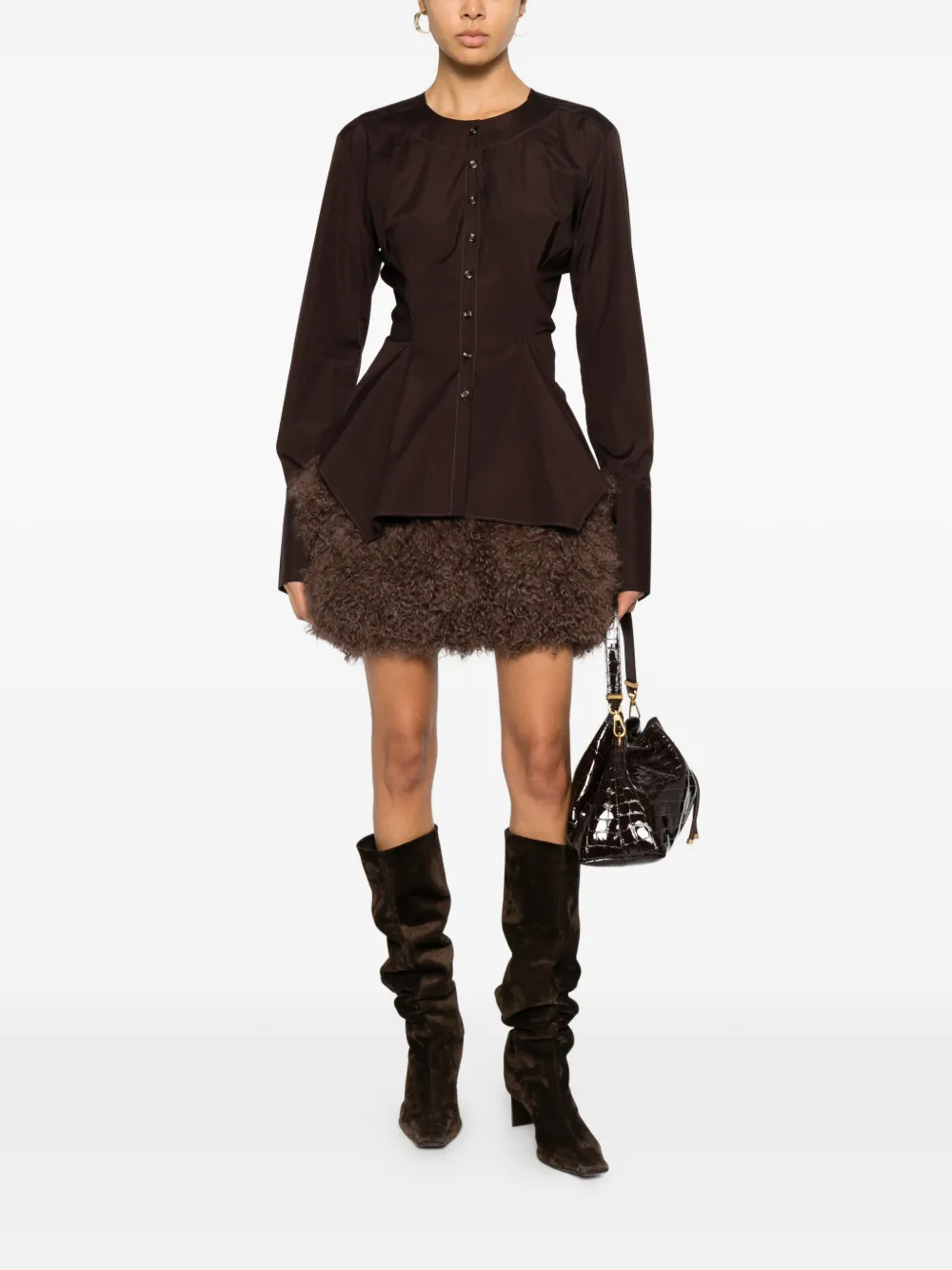 LIBEROWE long sleeve lavinia top - Bruin