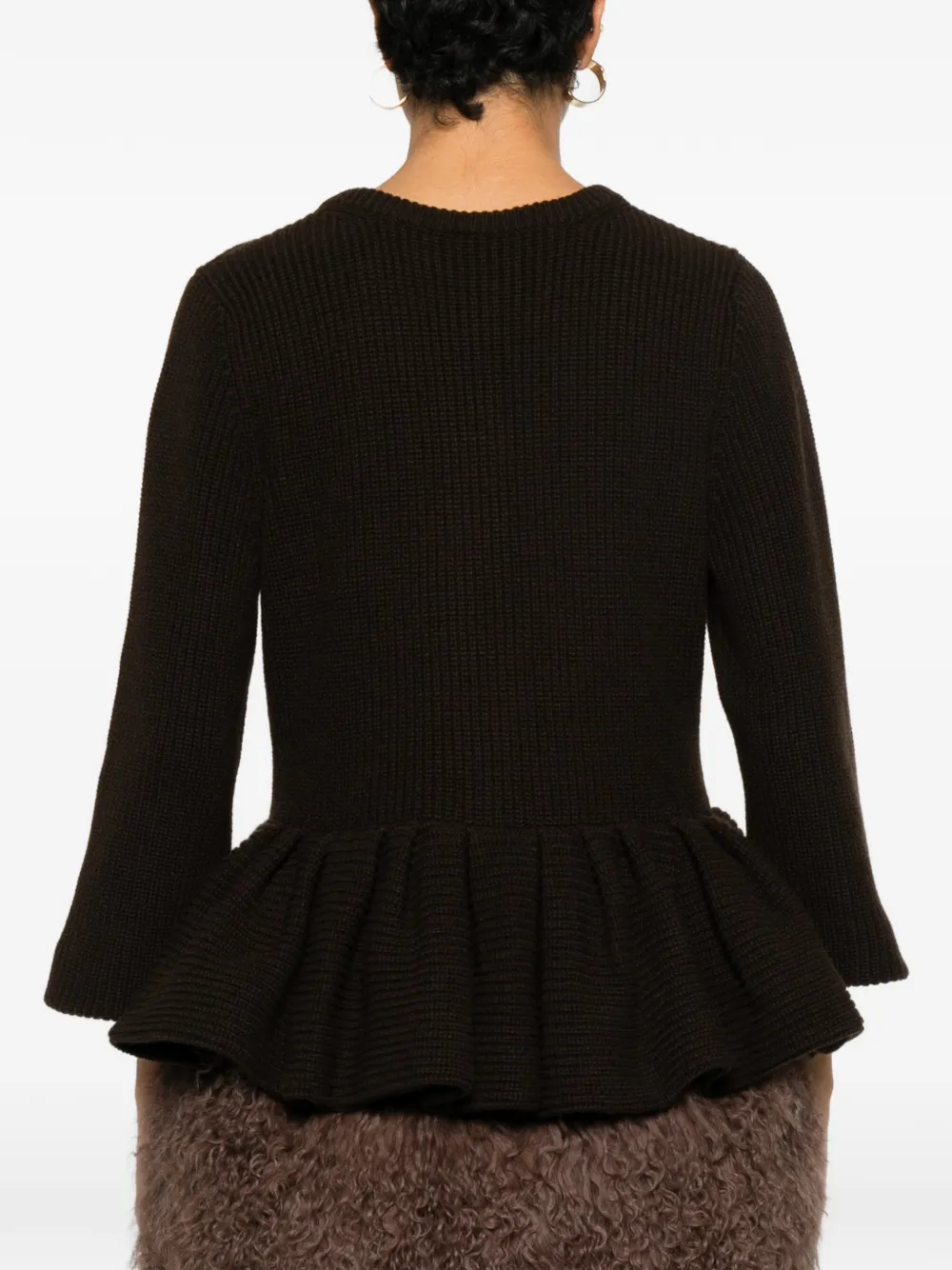 Peplum Knitted Cardigan
