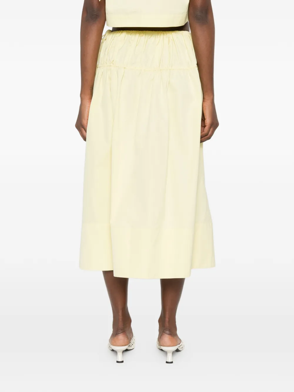 Liberowe Eve Silk Tie Skirt in Yellow, view 4
