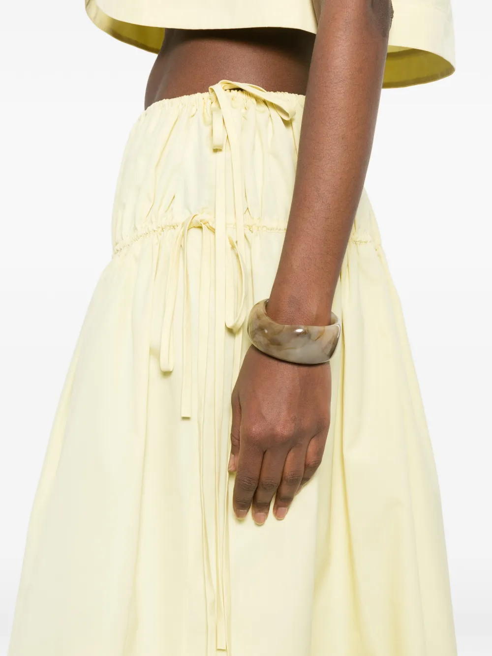 Liberowe Eve Silk Tie Skirt in Yellow, view 5