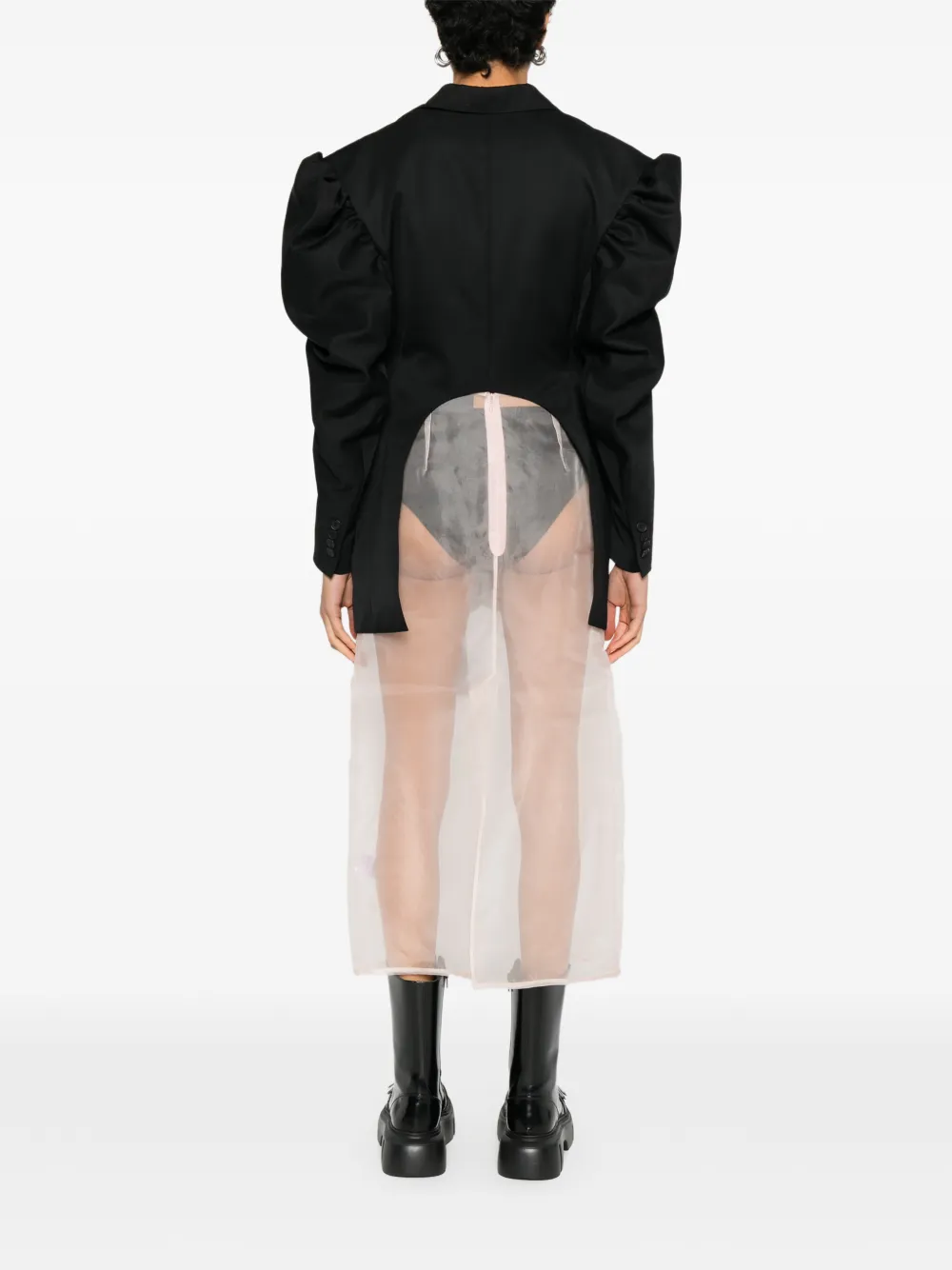 Simone Rocha Blazer met strik en uitgesneden details Zwart