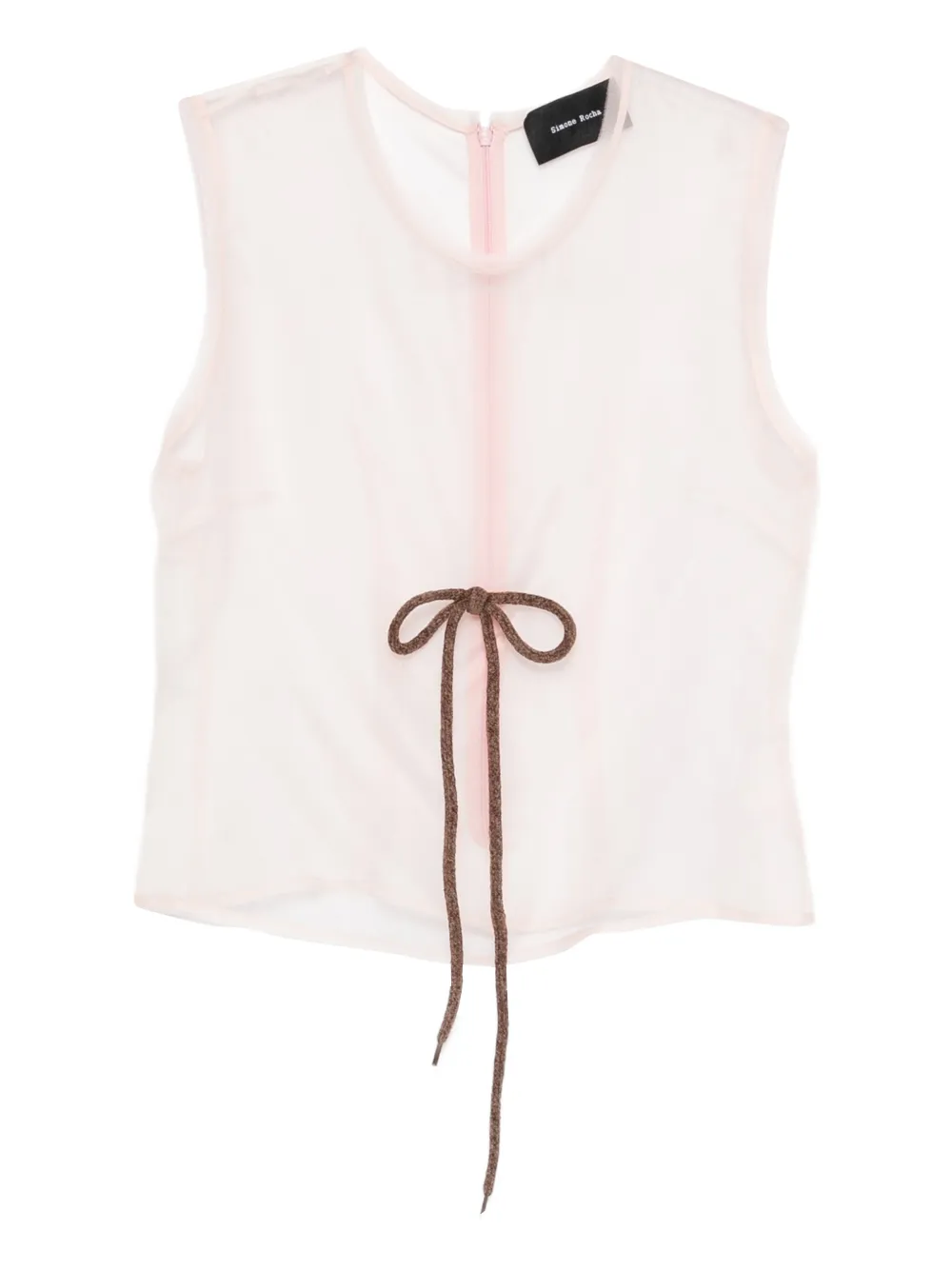 Simone Rocha sheer frayed contour top - Toni neutri