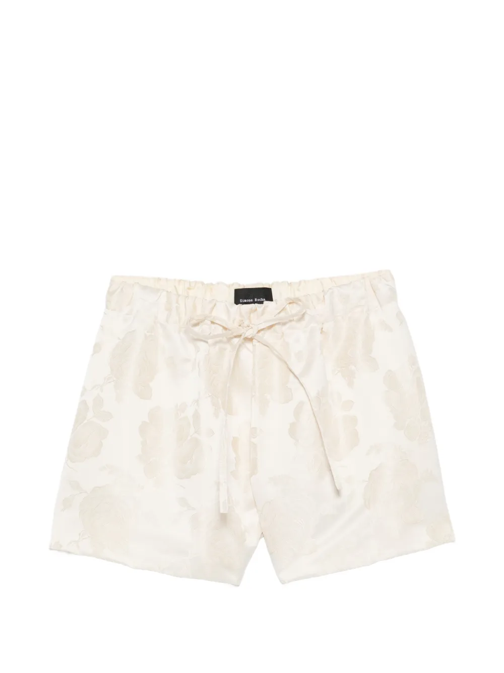 Simone Rocha elasticated rose shorts - Toni neutri