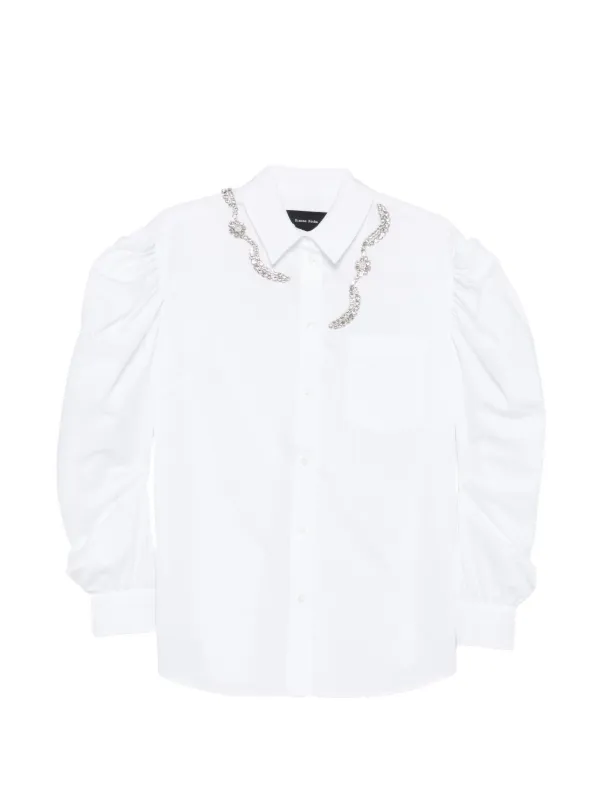 Simone Rocha Draped Sleeve Shirt in White