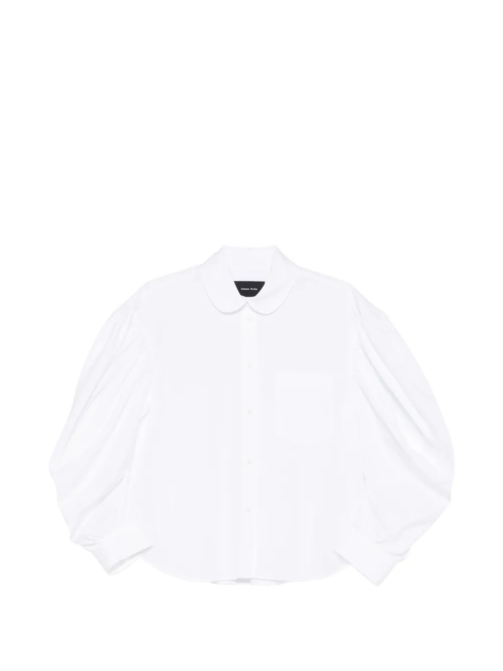 Simone Rocha draped-sleeve shirt - Bianco