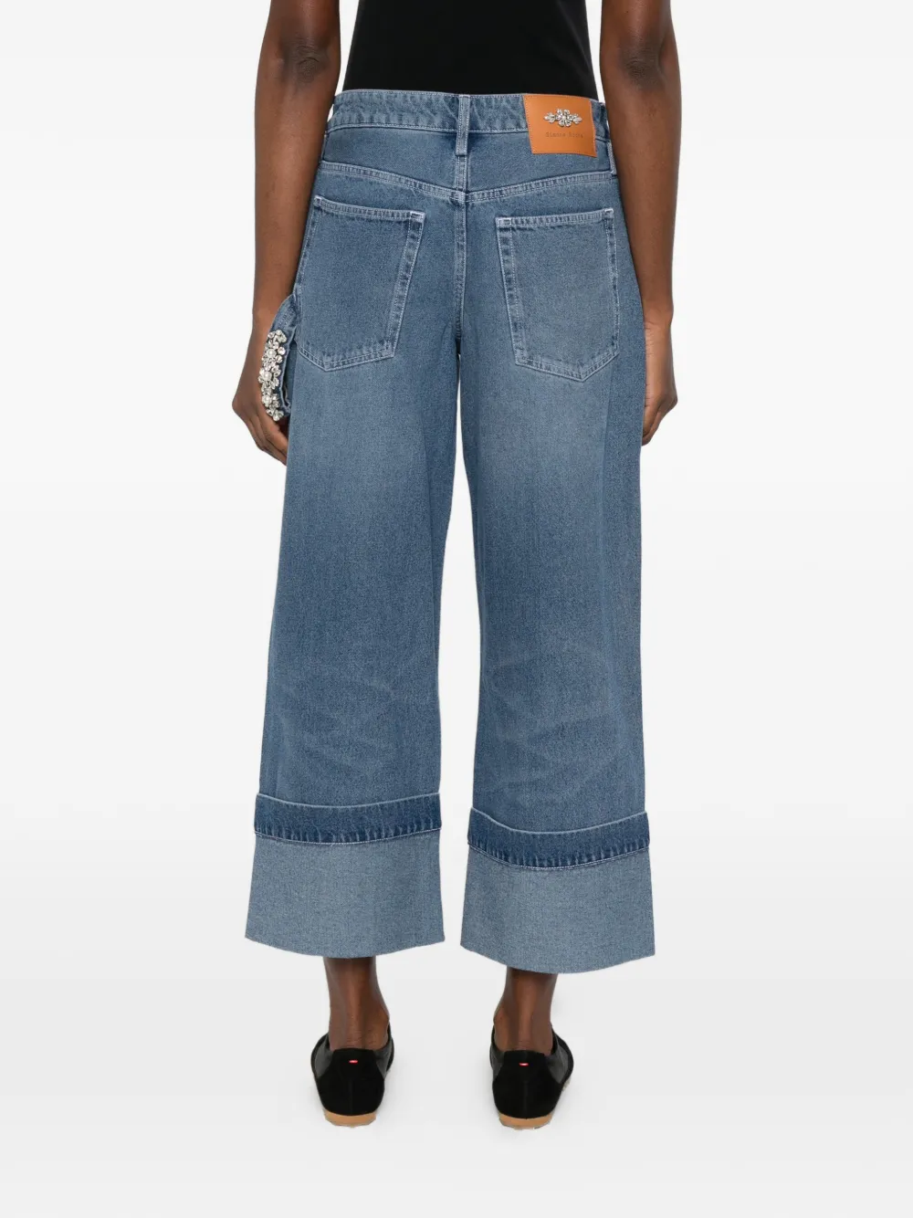 Simone Rocha Jeans verfraaid met bandjes Blauw