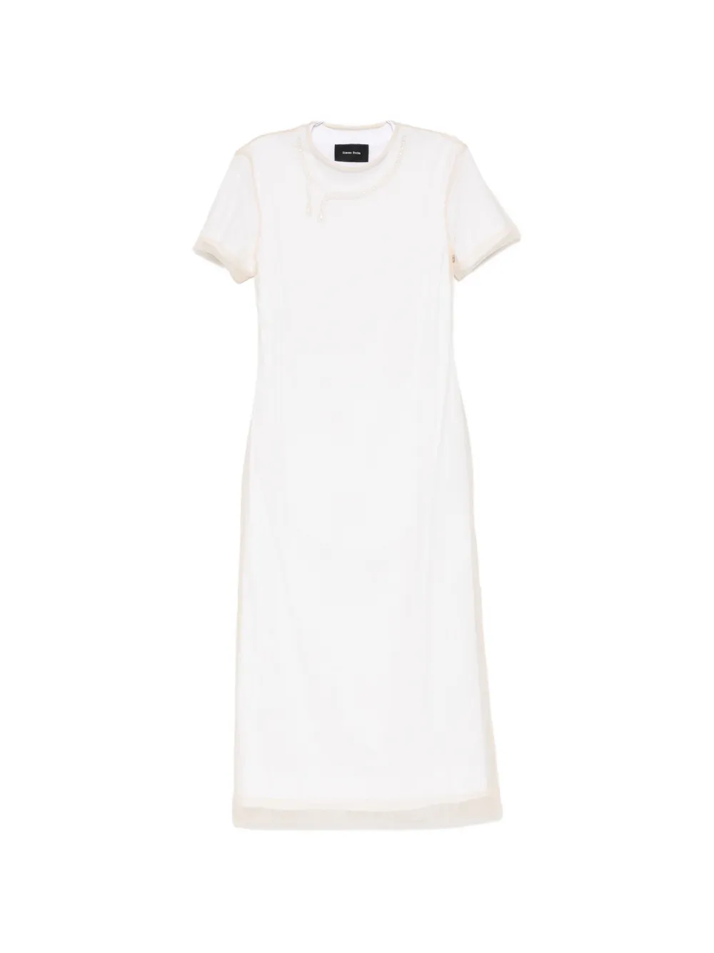 Simone Rocha layered embellished dress - Bianco