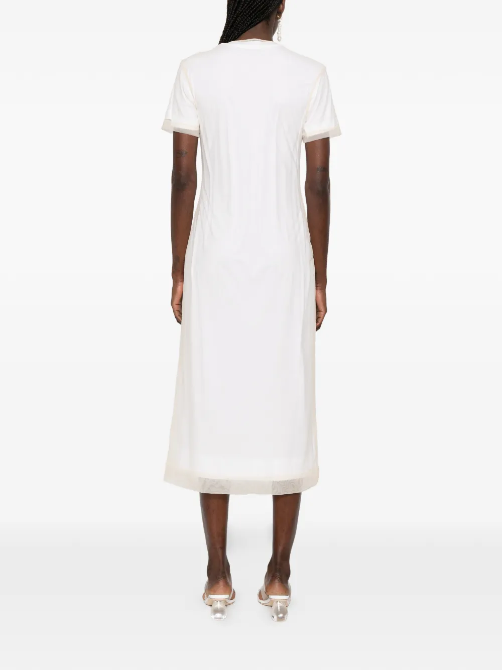 Simone Rocha Gelaagde verfraaide jurk Wit