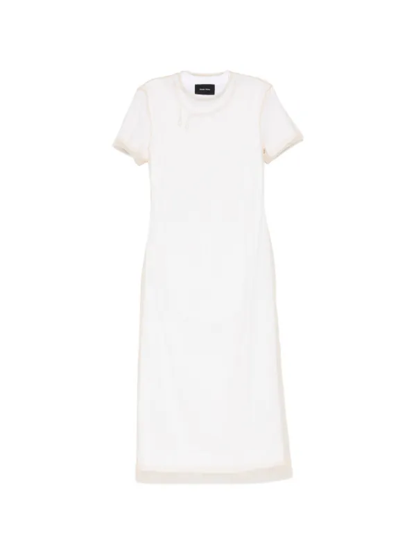 Simone Rocha Layered Embellished Dress in White