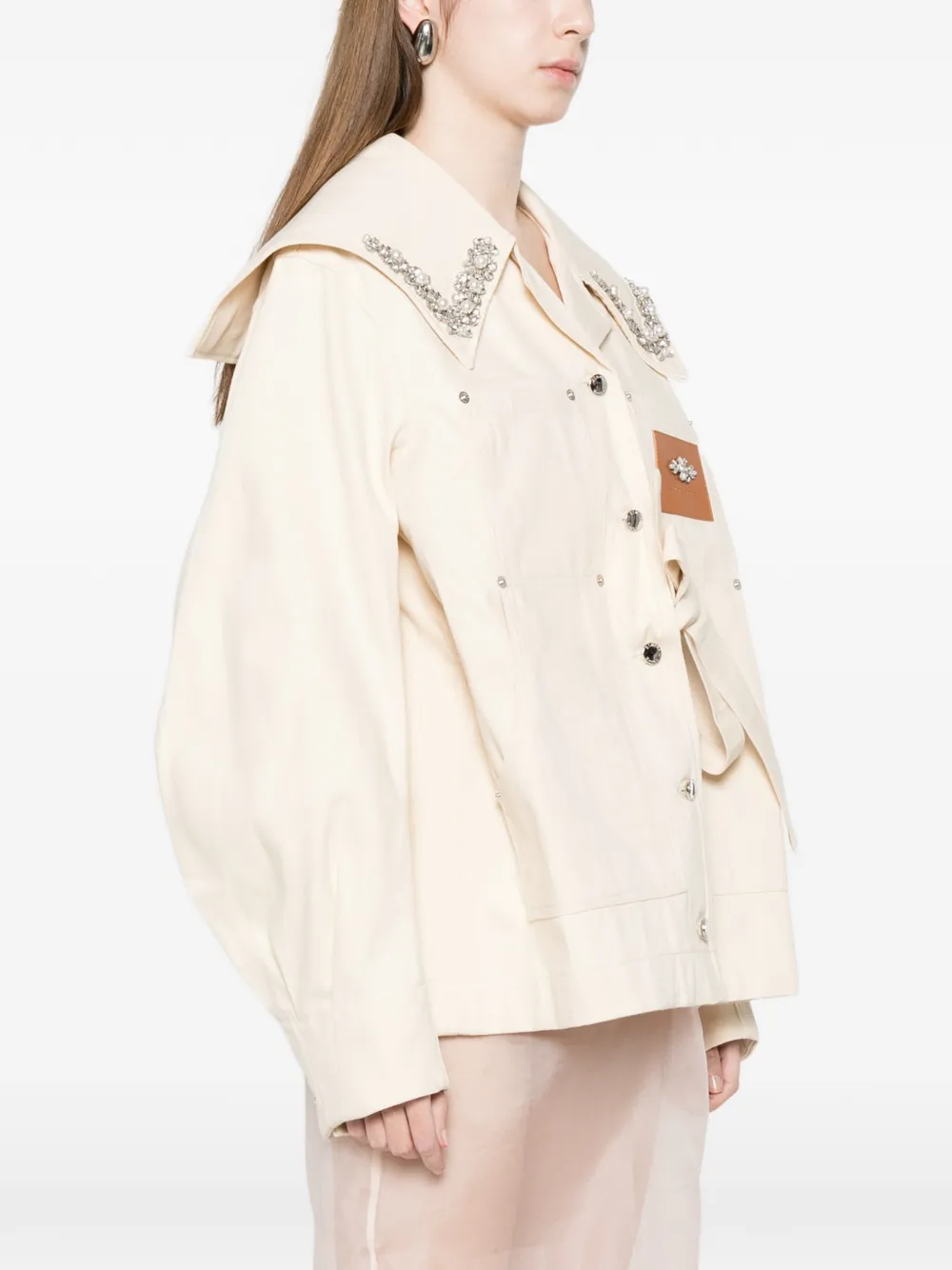  Simone Rocha Sailor-collar Bow Jacket - Neutrals 