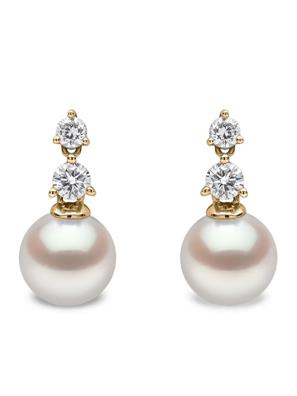 Yoko London アコヤパール＆ダイヤモンド ピアス 18Kイエローゴールド - ゴールドトーン