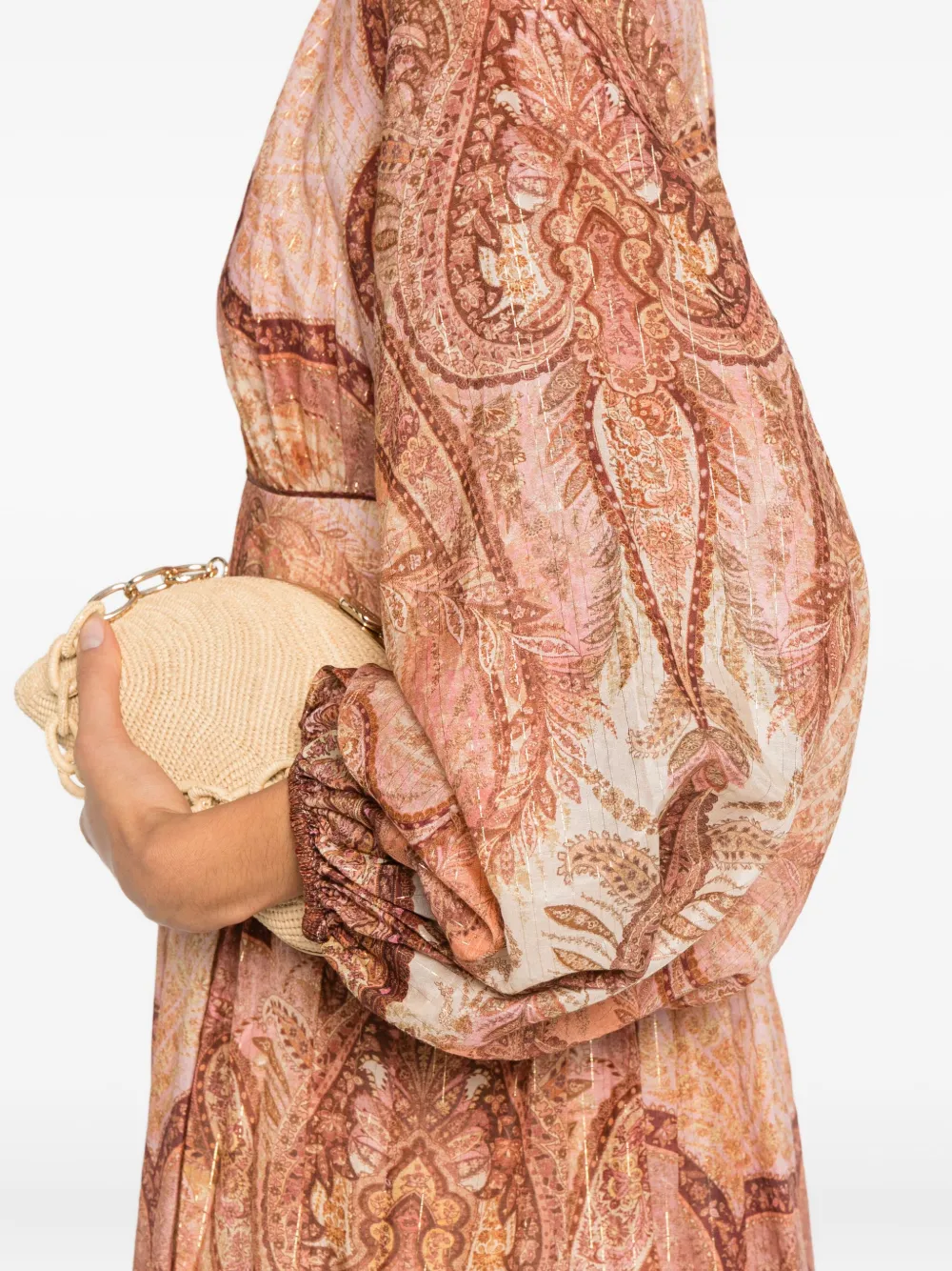 ZIMMERMANN Wanderlust midi-jurk Rood