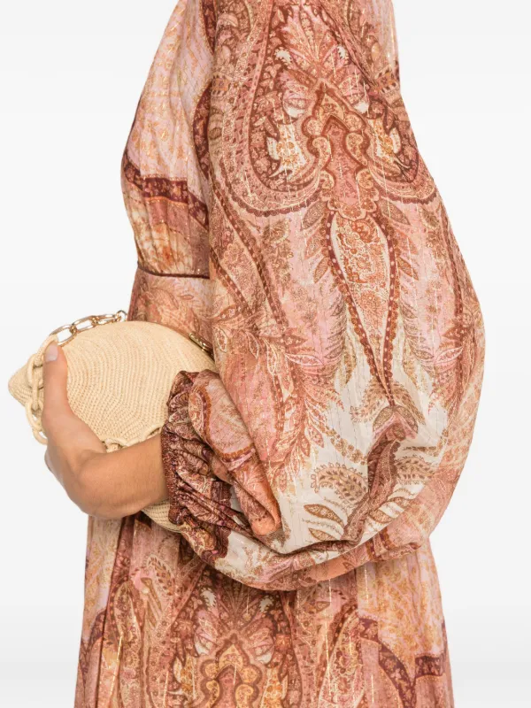 Zimmermann Wanderlust Midi Dress - Brown Zimmermann Wanderlust Midi Dress - Brown