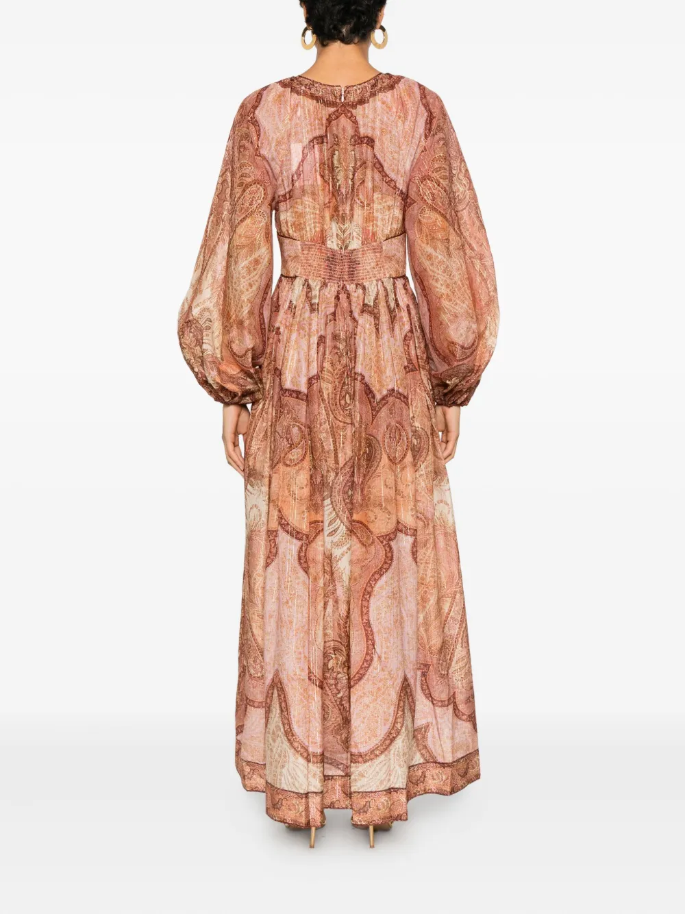 ZIMMERMANN Wanderlust midi-jurk Rood